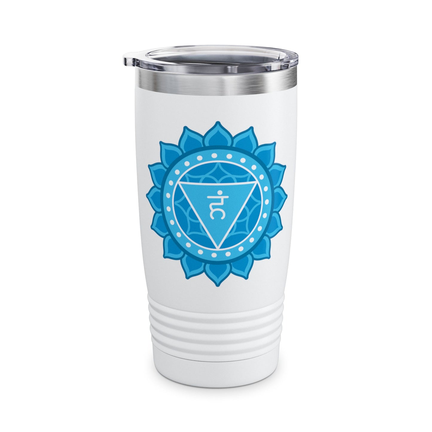 Throat Chakra Stainless Steel 20oz Tumbler – Truth & Expression (White)