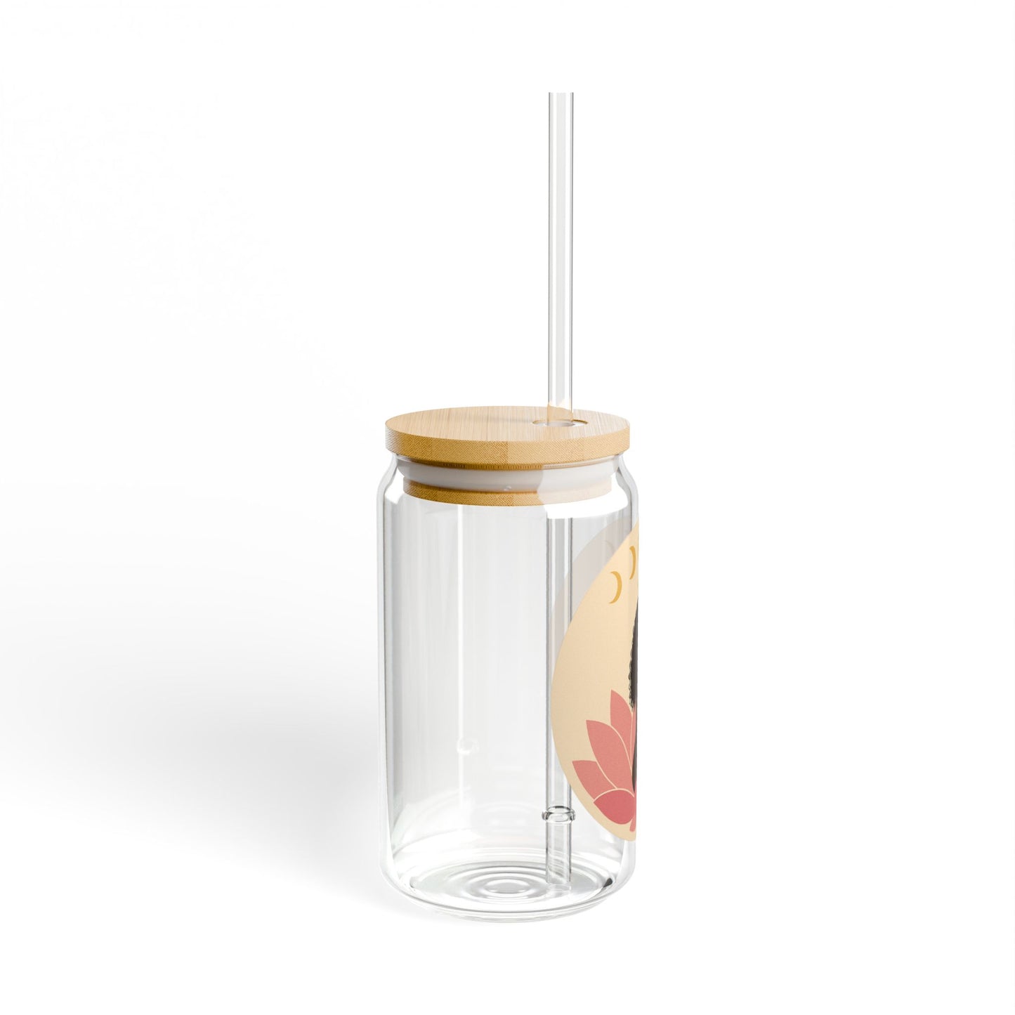 Divine Feminine Sipper Glass – She Blooms in Her Becoming. | 16oz