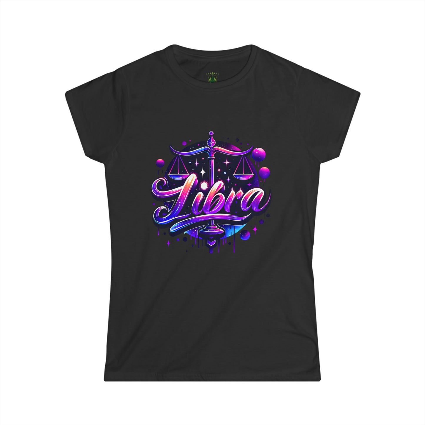 Libra Zodiac T-Shirt – Bold Black & White Design 1