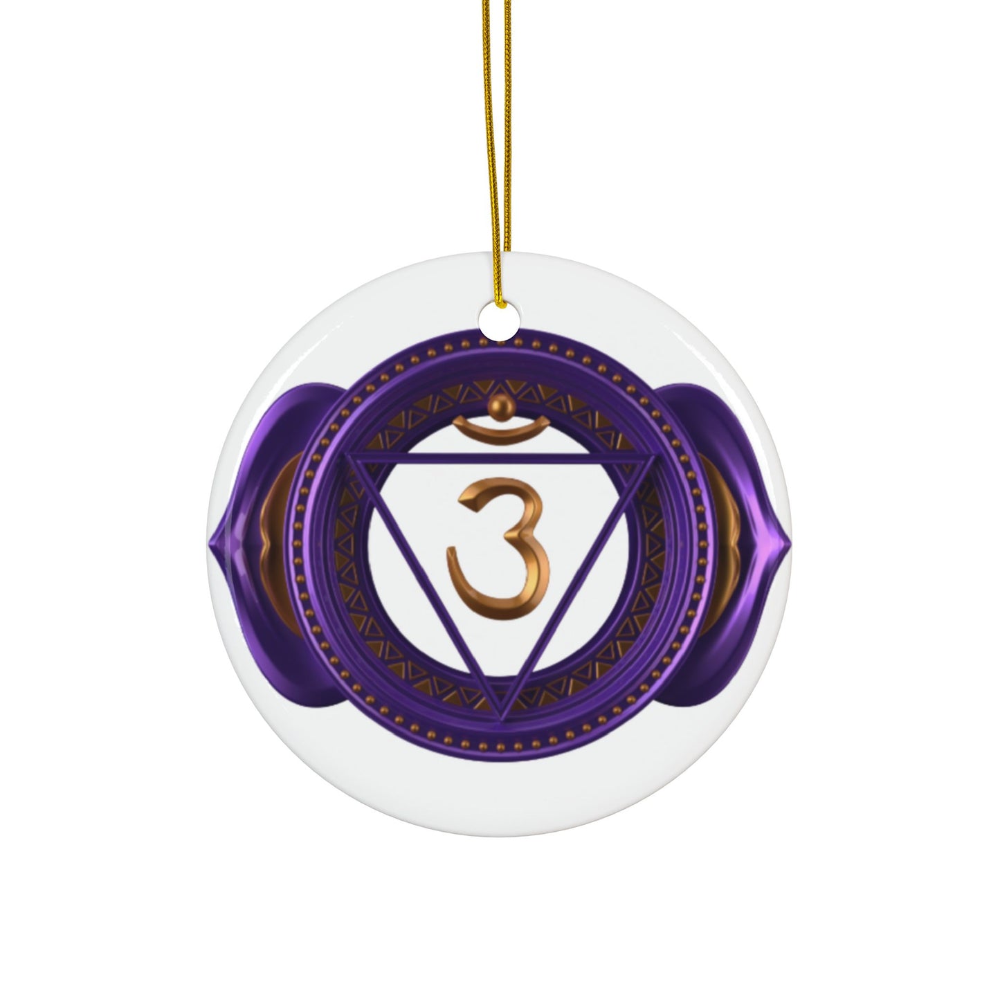 Third Eye Chakra Ceramic Ornament – Holiday Intuition & Insight
