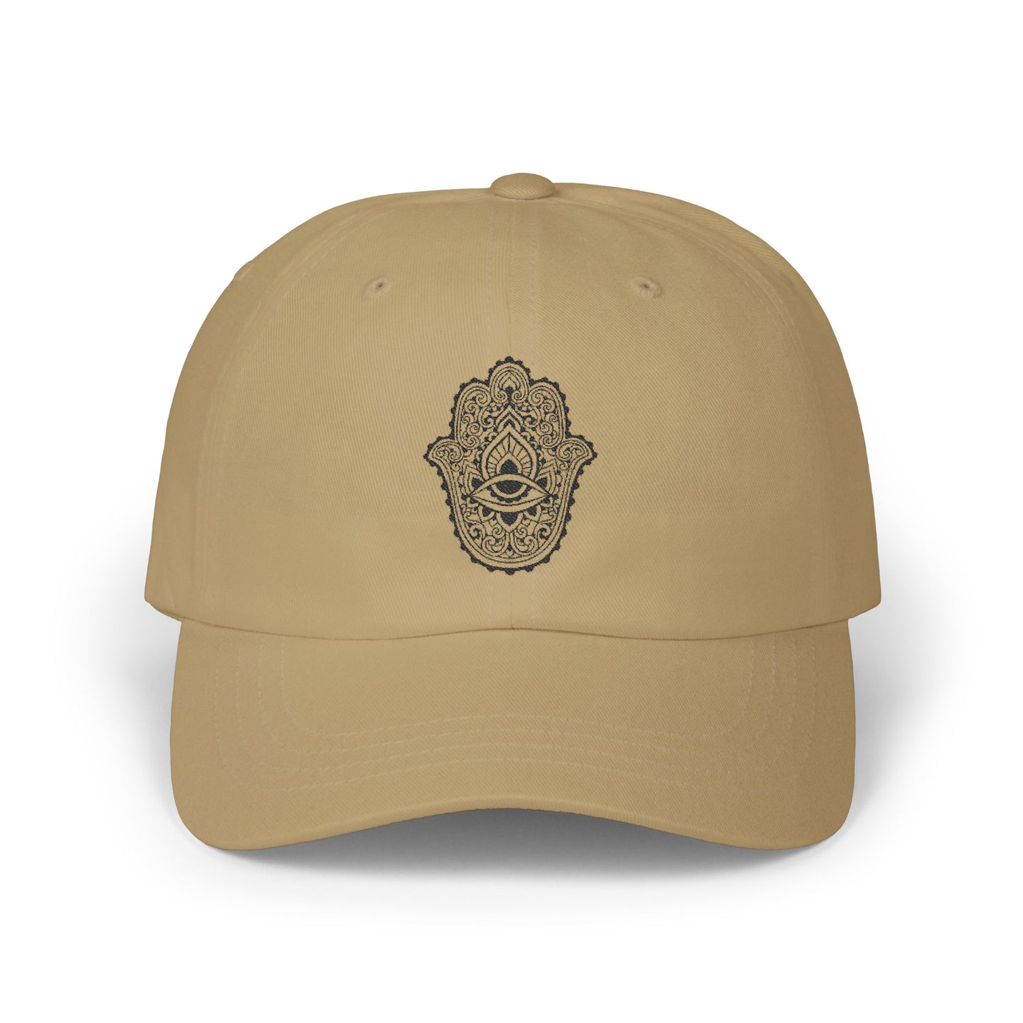 Khaki Hamsa Protection Dad Cap