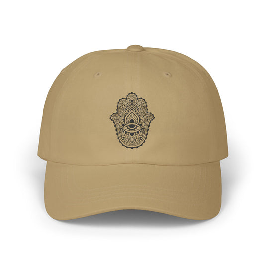 Khaki Hamsa Protection Dad Cap