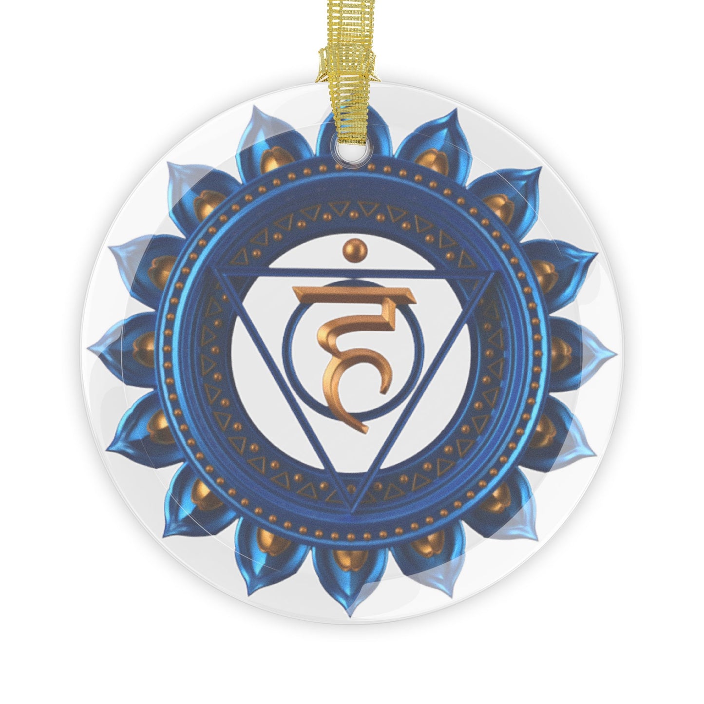 Throat Chakra Glass Ornament – Holiday Harmony Collection
