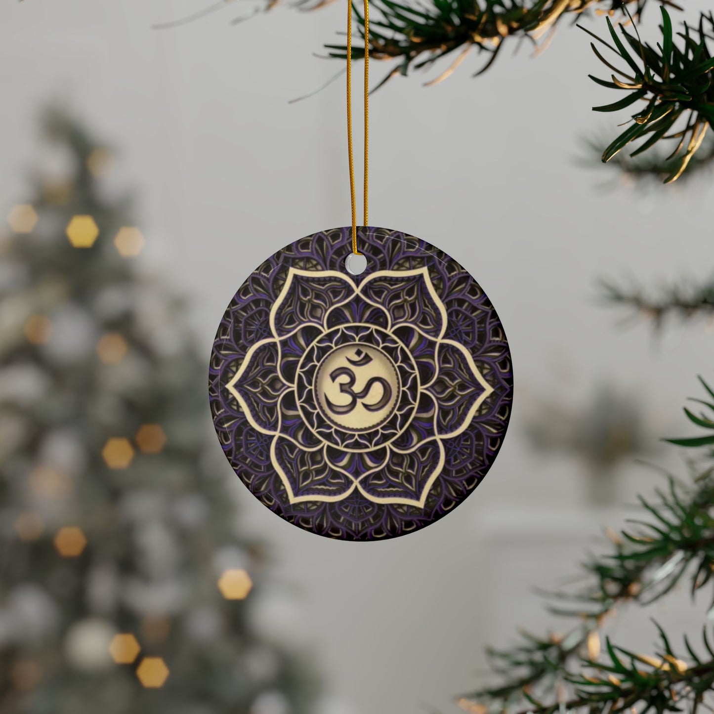 Ceramic Crown Chakra Ornament – Blessed Christmas Light