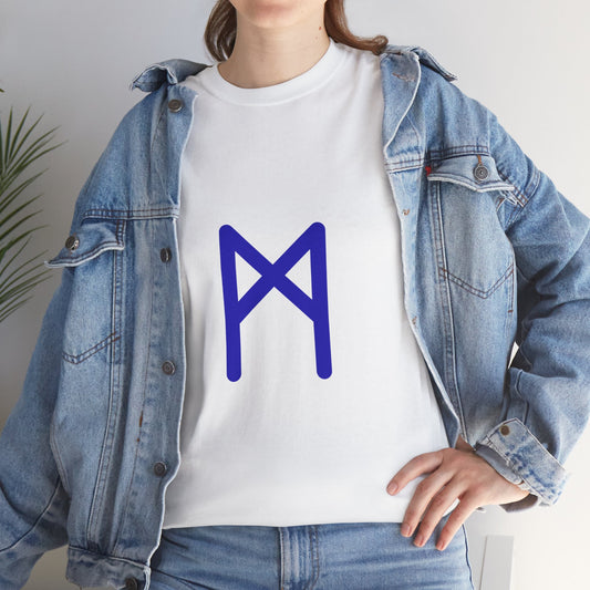 Mannaz Rune T-Shirt – I Rise in Divine Alignment