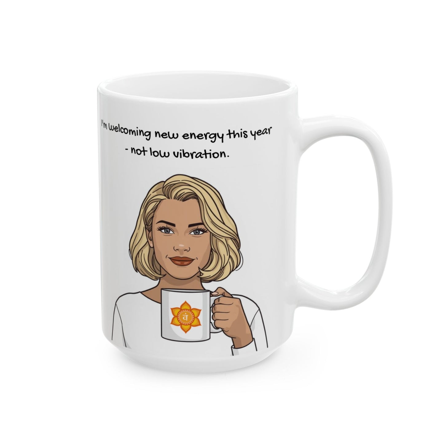 Sacral Chakra 2026 Animated Mug — New Energy Only | Creative Flow & Confidence - 11oz, 15oz