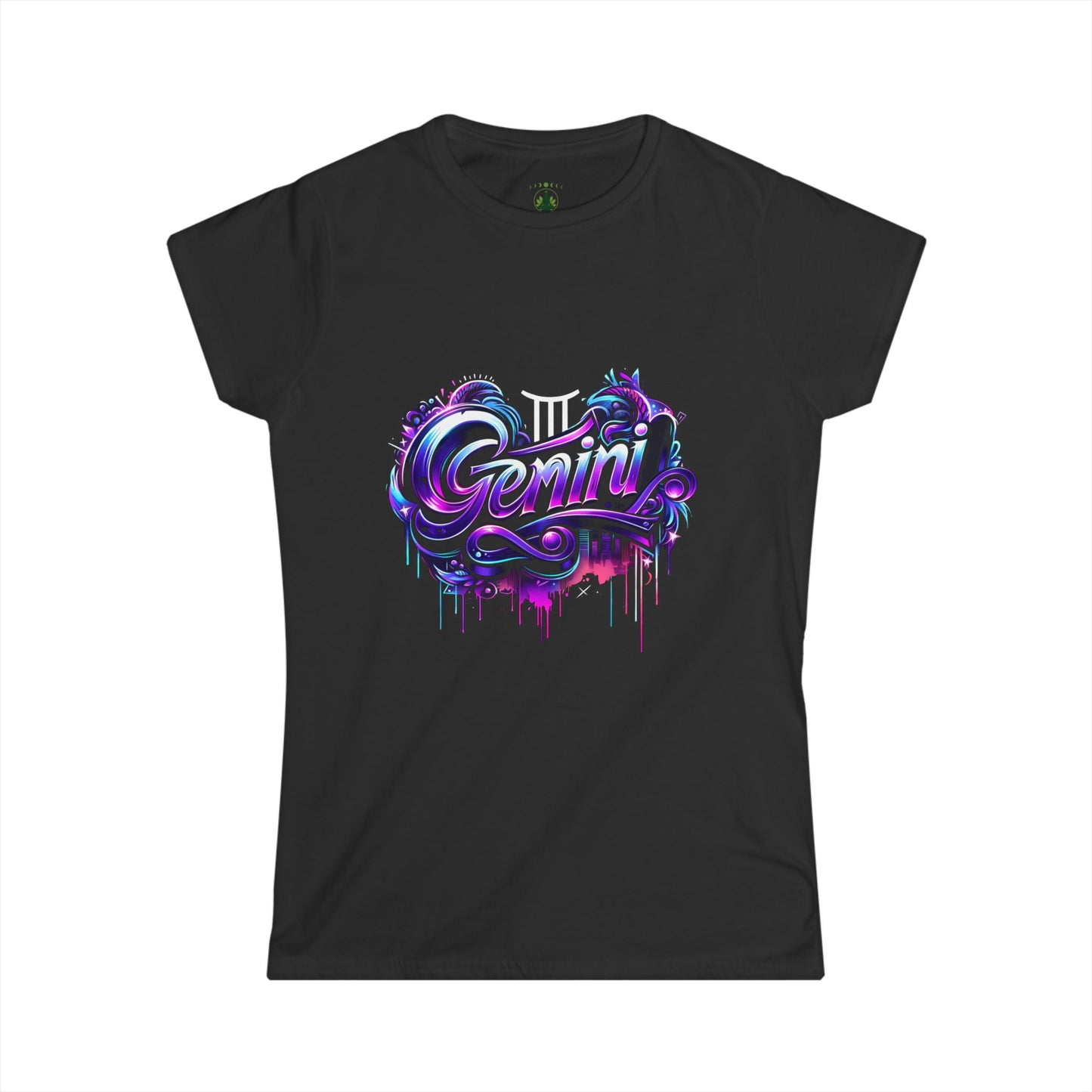 Gemini Zodiac T-Shirt – Bold Black & White Design 1