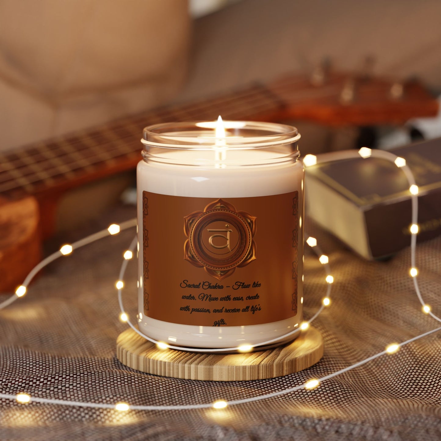 Sacral Chakra – Coconut Cream + Cardamom Scented Soy Candle, 9oz.