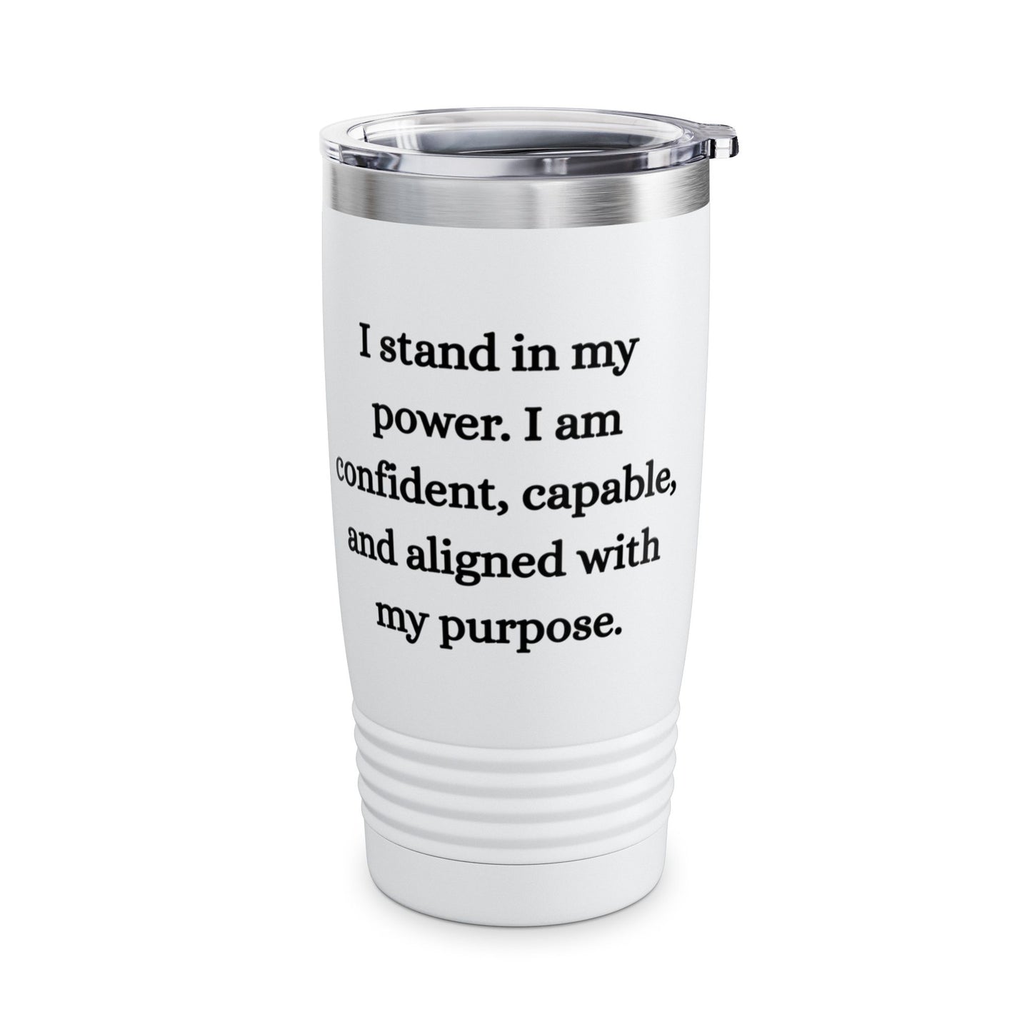 Sacral Chakra Stainless Steel 20oz Tumbler – Creativity & Flow (White)