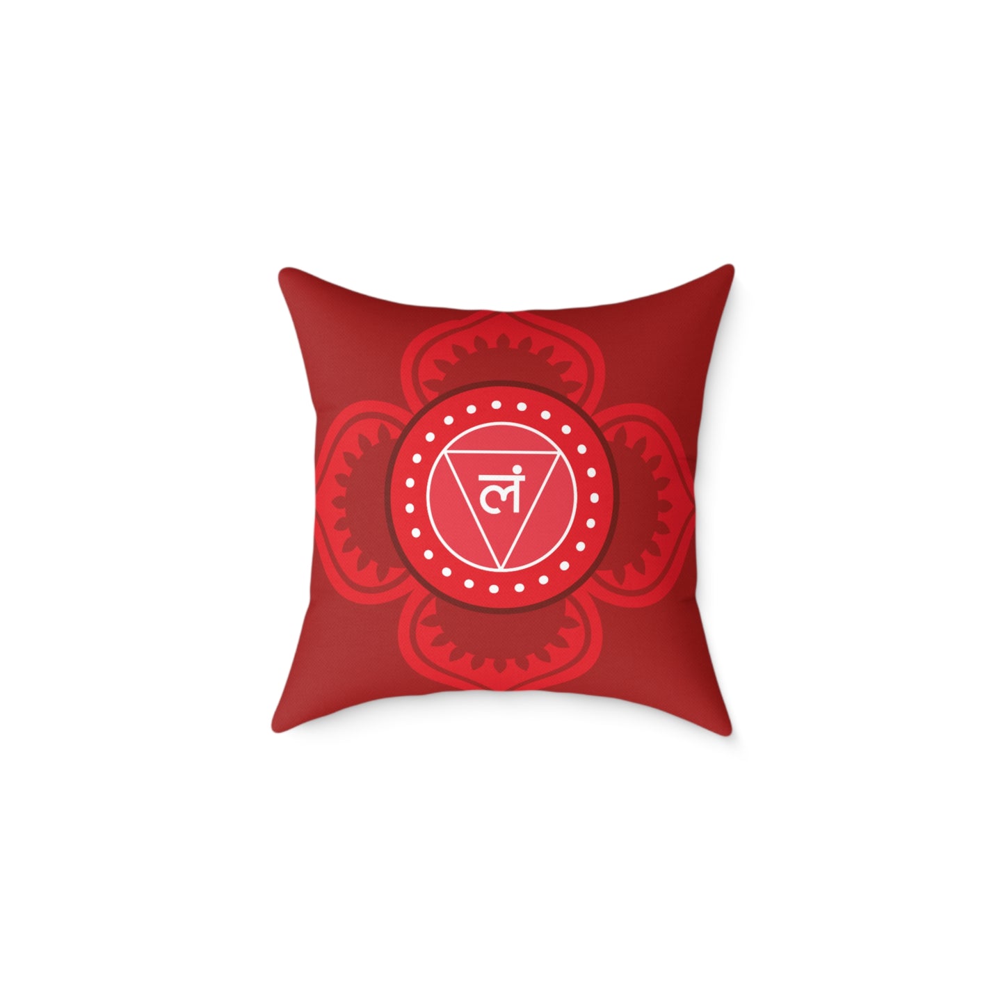 Root Chakra Throw Pillow – I Am Grounded, I Am Secure - Full Color
