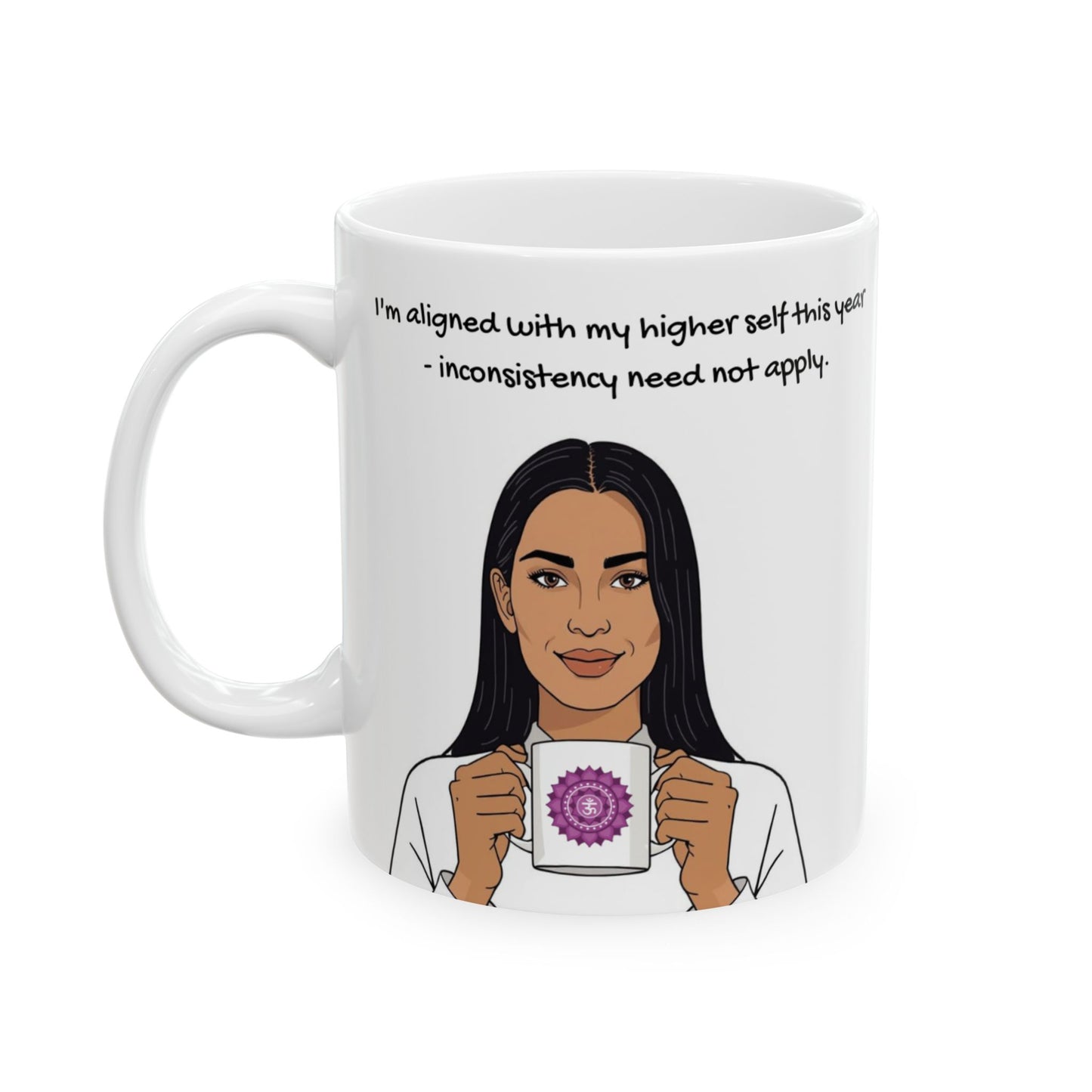 Crown Chakra 2026 Animated Mug – Aligned with My Higher Self (11oz/15oz)