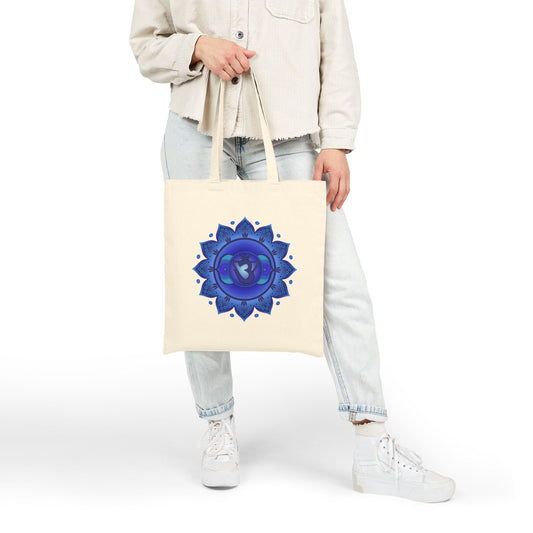 Third Eye Chakra Cotton Canvas Tote – “I Trust My Intuition”