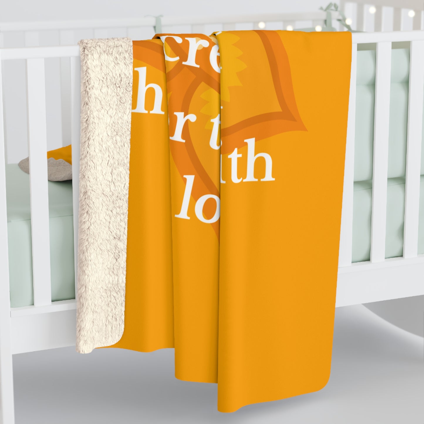 Sacral Chakra Premium Sherpa Blanket — Creativity, Passion & Emotional Flow