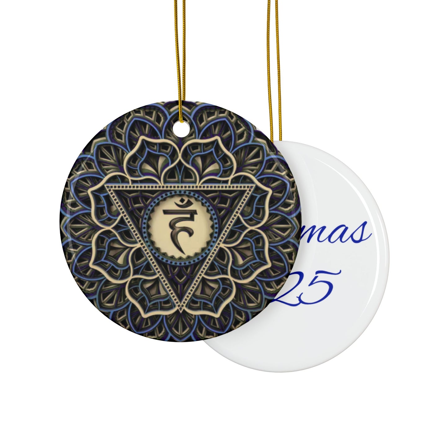 Sacred Chakra Ceramic Ornament Set – Complete 7-Piece Holiday Collection