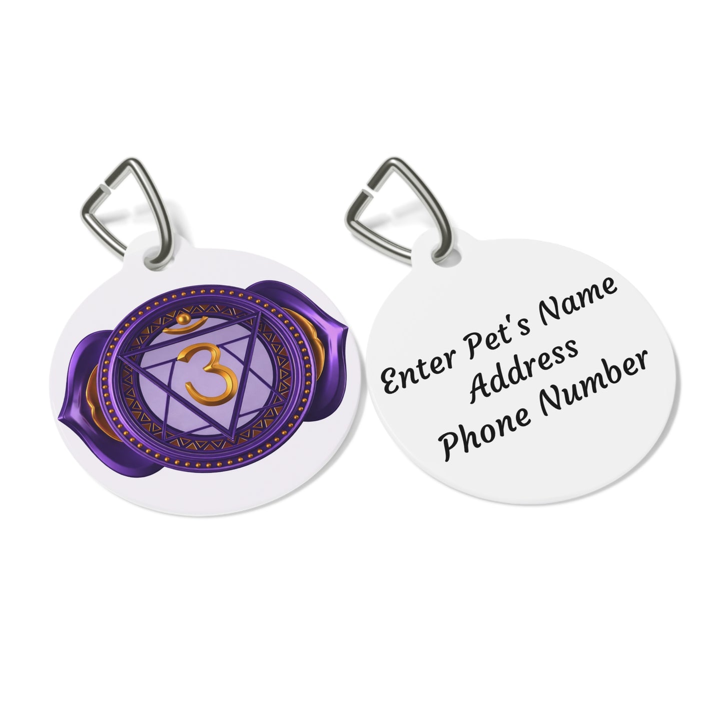 Third Eye Chakra Pet Tag – Intuition & Awareness for Your Guardian