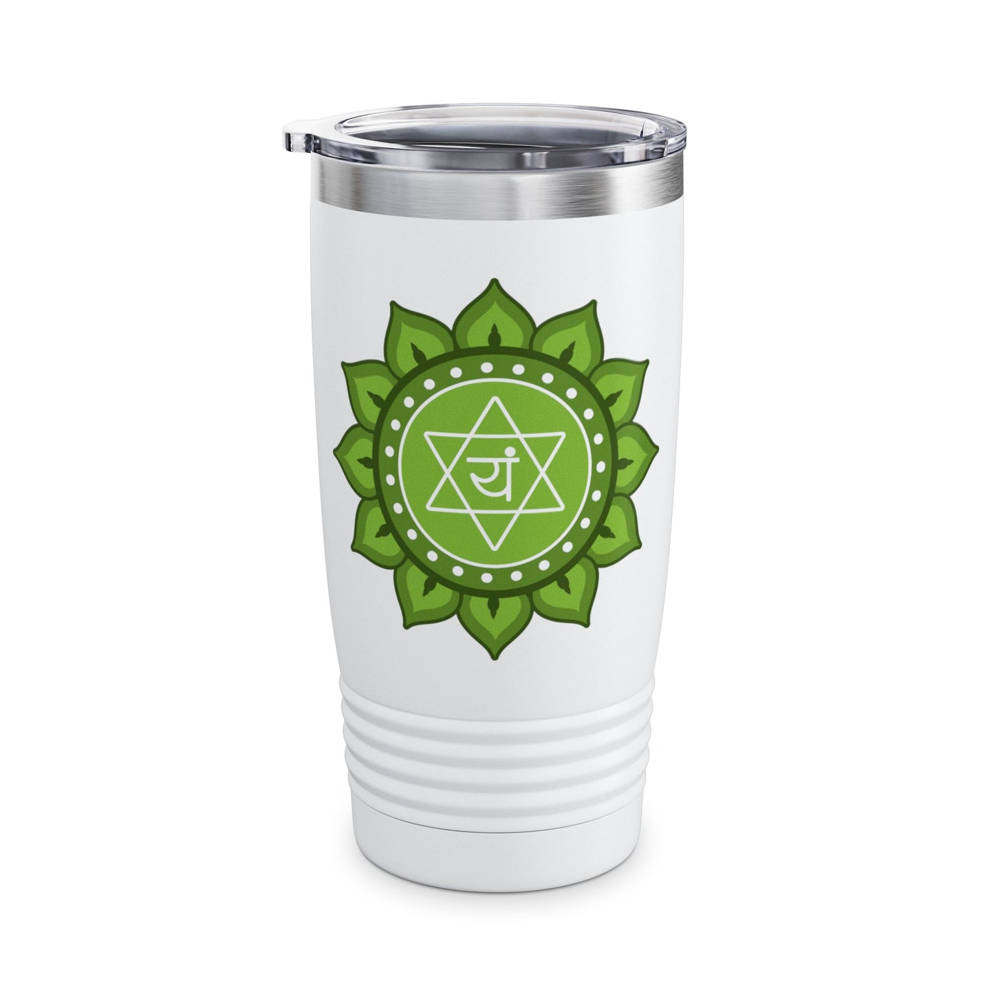 Heart Chakra Stainless Steel 20oz Tumbler – Love & Compassion (White)