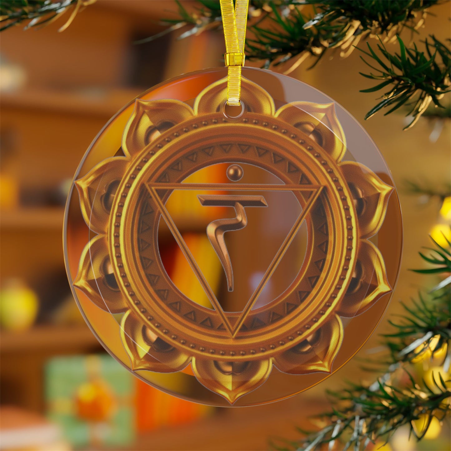 Solar Plexus Chakra Glass Ornament – Holiday Harmony Collection
