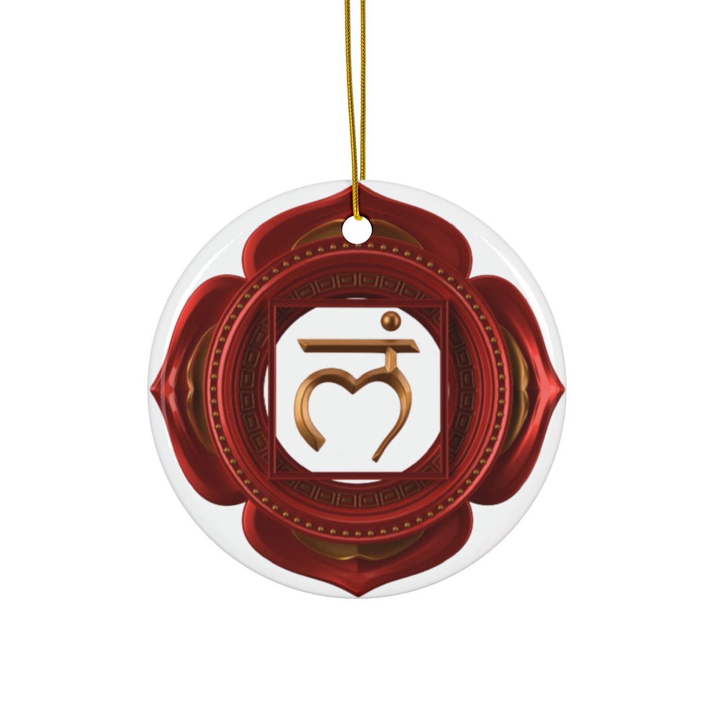 Root Chakra Ceramic Ornament – Grounded Holiday Balance
