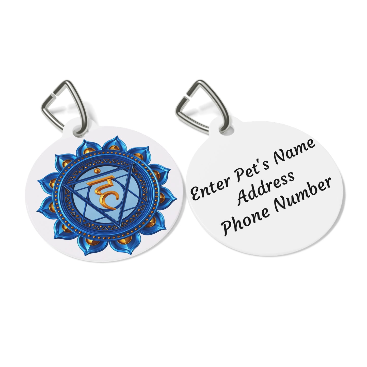 Throat Chakra Pet Tag – Trust & Communication for Your Companion