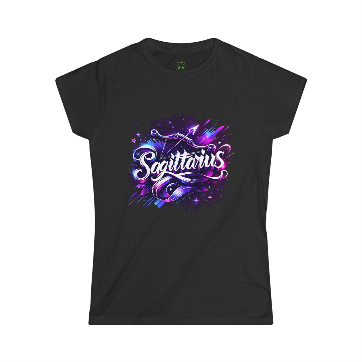 Sagittarius Zodiac T-Shirt – Bold Black & White Design 1