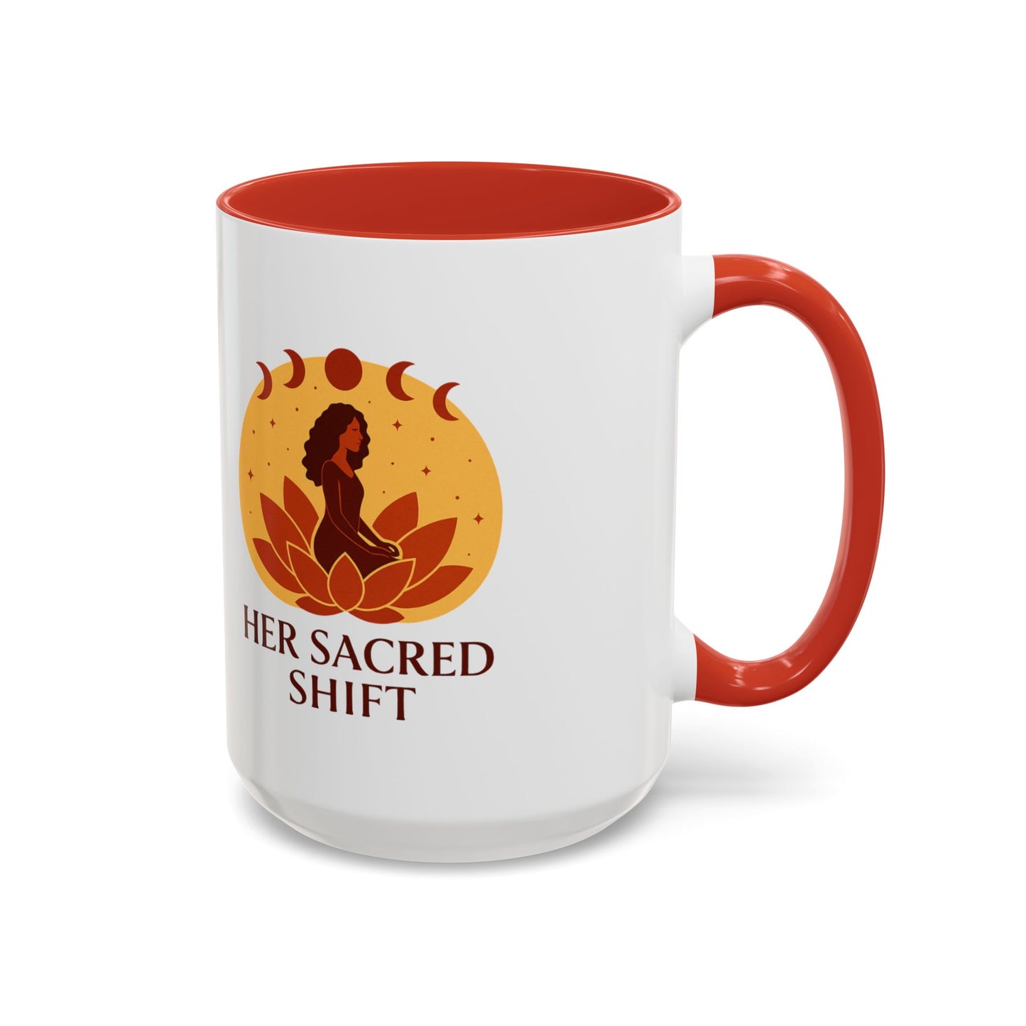 Meditation Coffee Mug - Her Sacred Shift Logo Mug – Root Chakra Energy (11oz / 15oz)