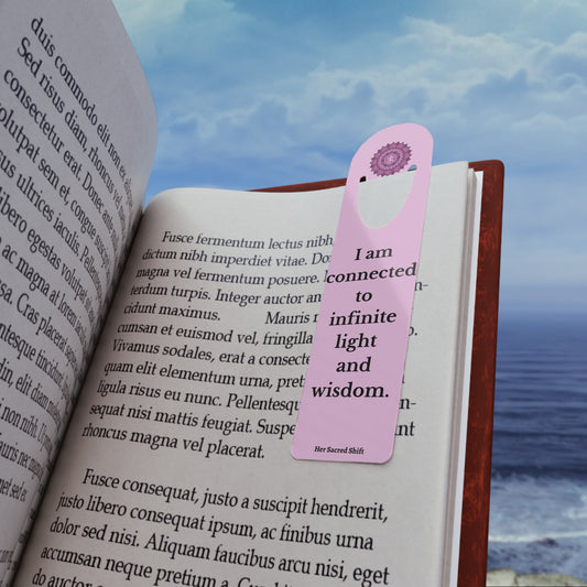 Crown Chakra Stainless Steel Bookmark – “I Am One with the Divine”