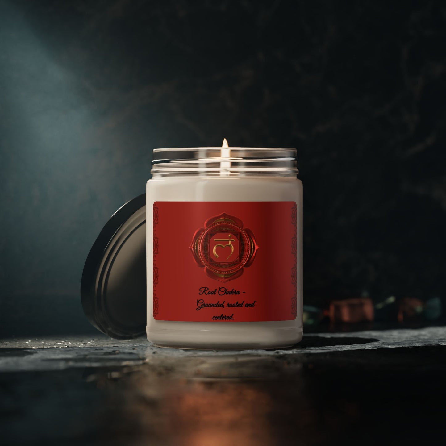 Root Chakra – Cinnamon Vanilla Aromatherapy Soy Candle, 9oz.