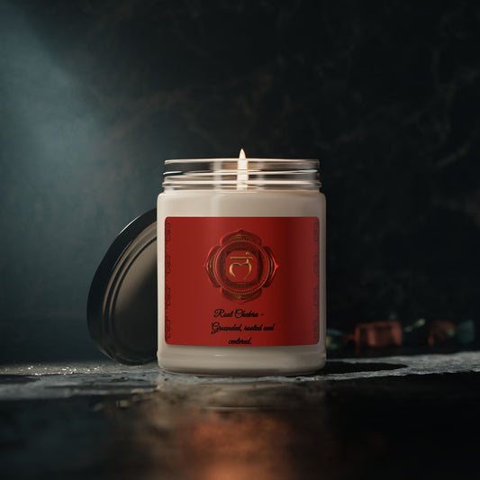 Root Chakra – Cinnamon Vanilla Aromatherapy Soy Candle, 9oz.