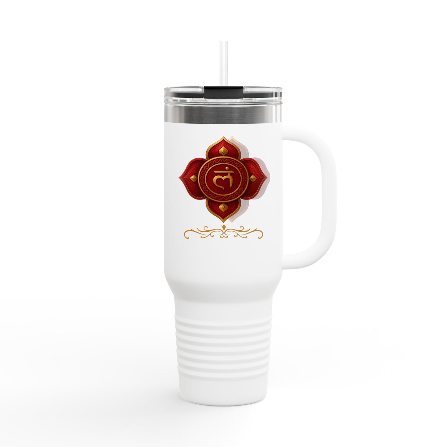 Root Chakra 40oz Luxe Hydration Tumbler – Grounded Strength Edition
