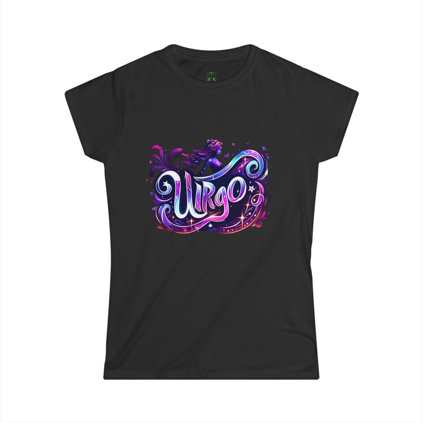 Virgo Zodiac T-Shirt – Bold Black & White Design 1