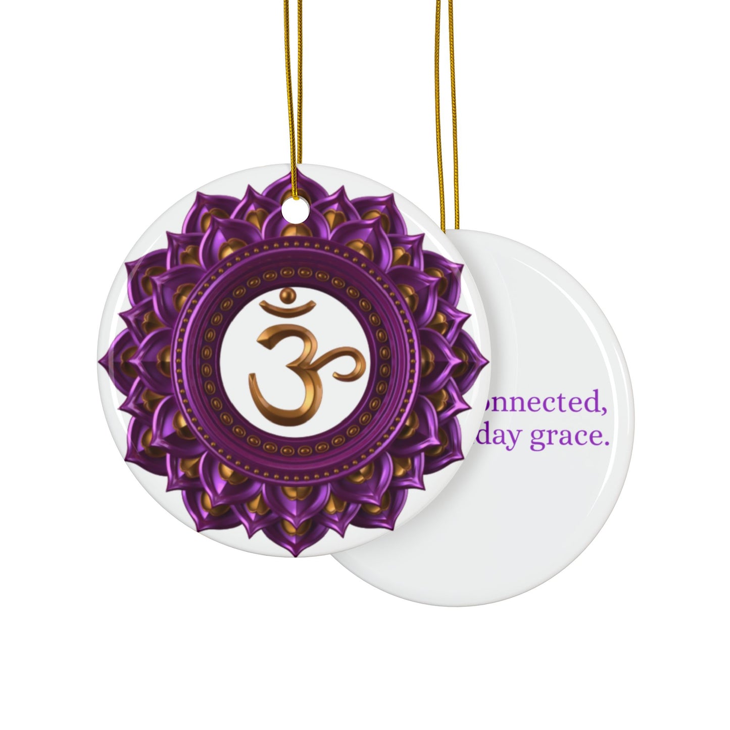 Crown Chakra Ceramic Ornament – Sacred Holiday Spirit