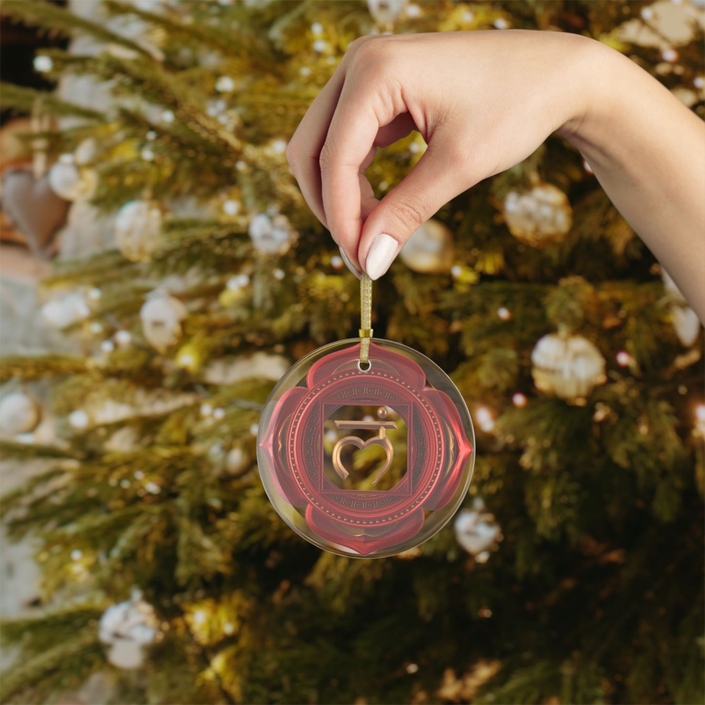 Root Chakra Glass Ornament – Holiday Harmony Collection