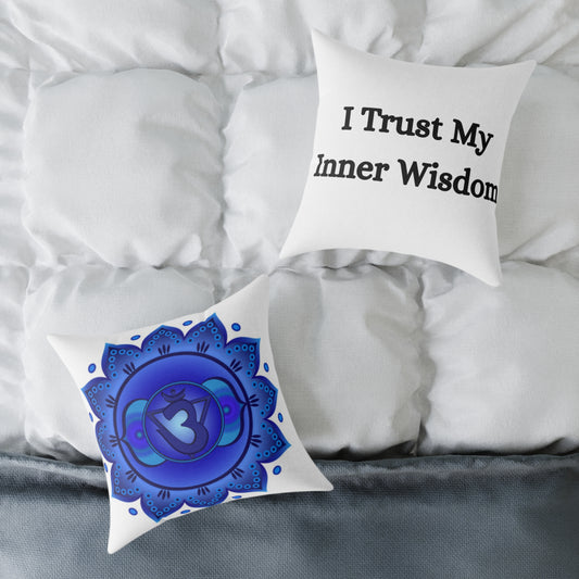 Third Eye Chakra Throw Pillow – “I Trust My Inner Wisdom” | 18x18