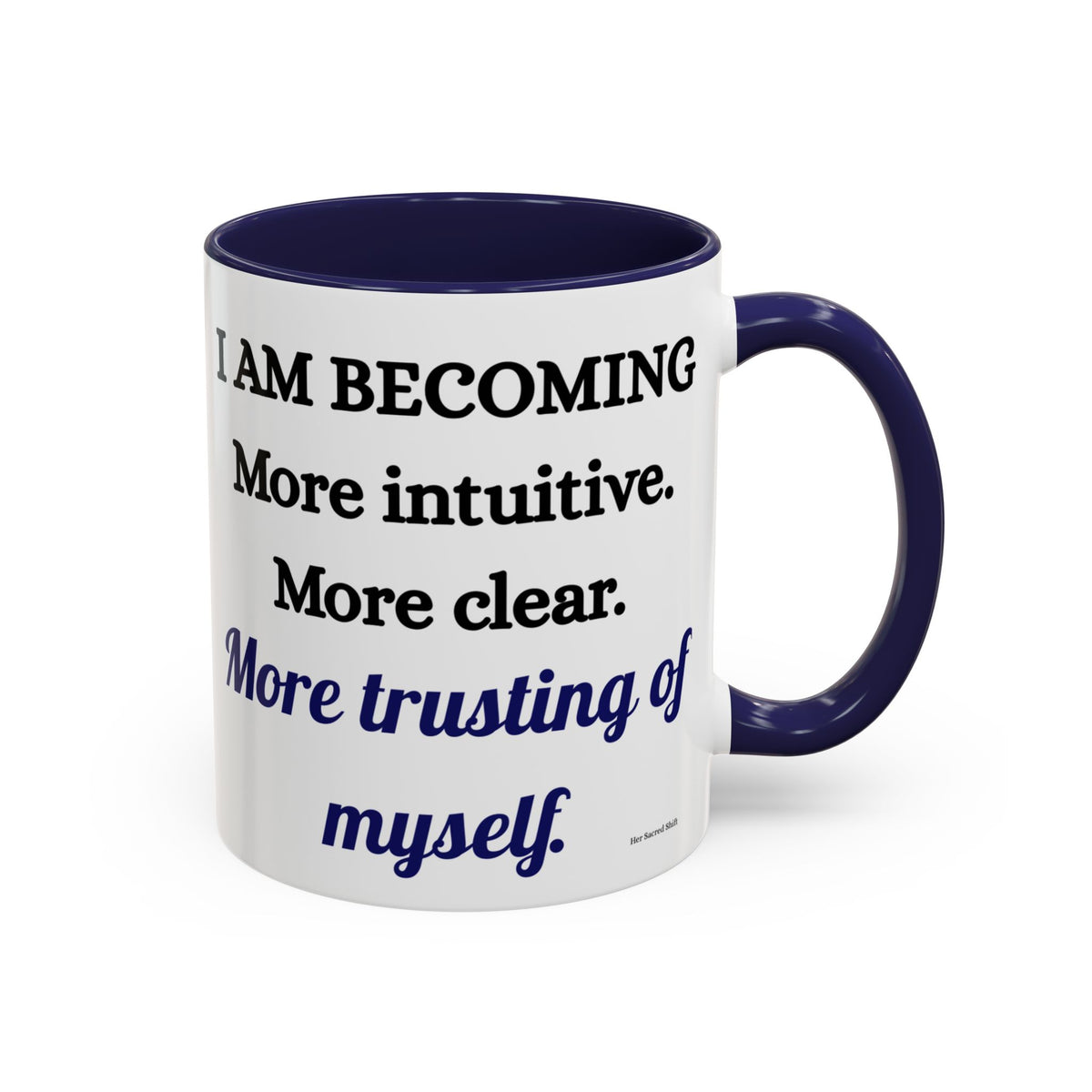 Third Eye Chakra Affirmation Mug - "I Am Becoming" Spiritual Lotus Design (11/15 oz.)