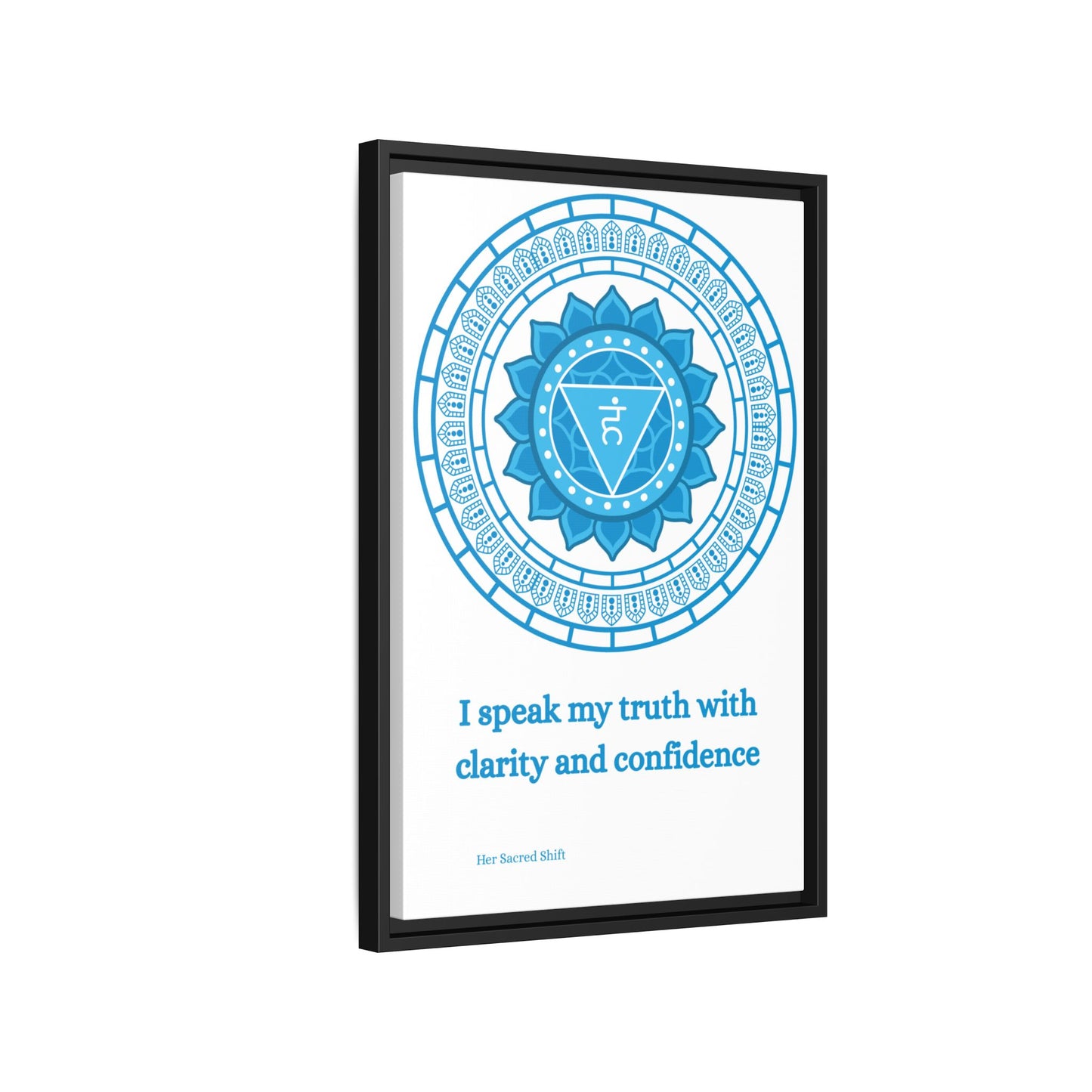 Throat Chakra Canvas – “Speak Your Truth” Wall Art (Framed)