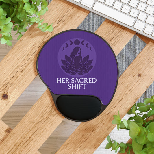 Her Sacred Shift Third Eye Mouse Pad with Wrist Rest — Intuition & Insight Edition