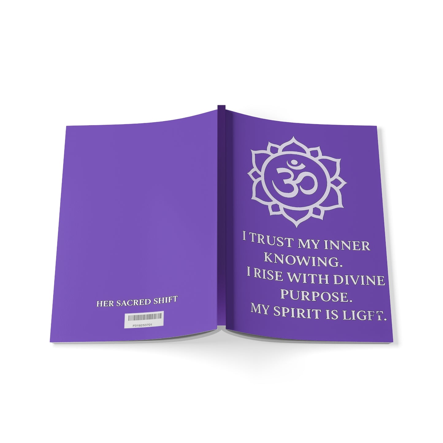 Crown Chakra A5 Notebook – I Am Light. I Am Divine. I Am One.