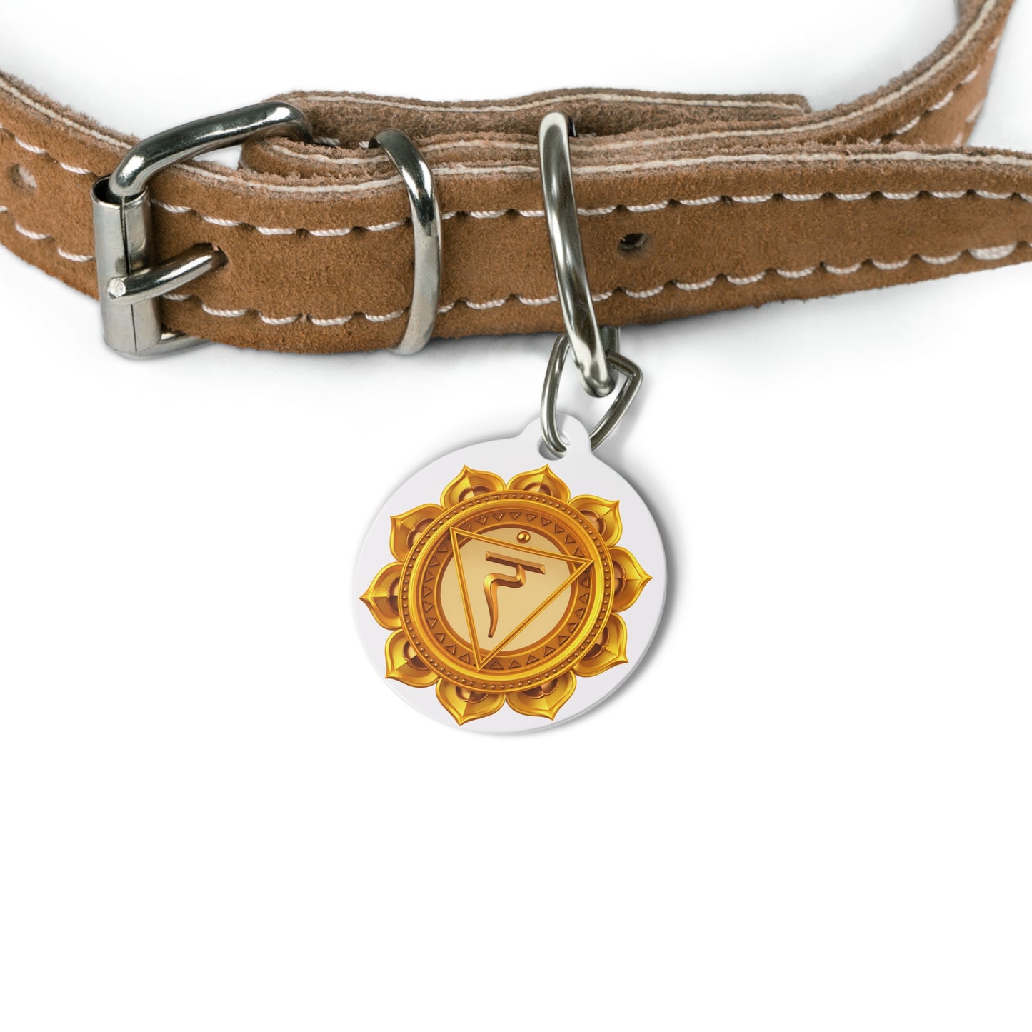 Solar Plexus Chakra Pet Tag – Confidence & Courage for Your Protector