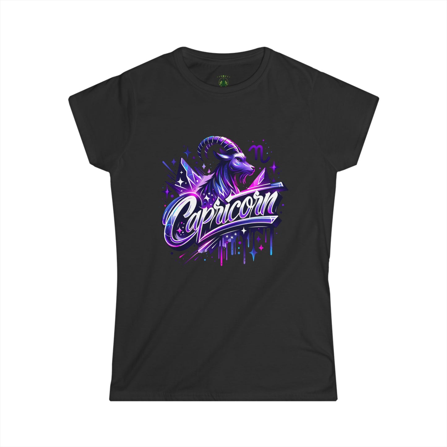 Capricorn Zodiac T-Shirt – Bold Black & White Design 2