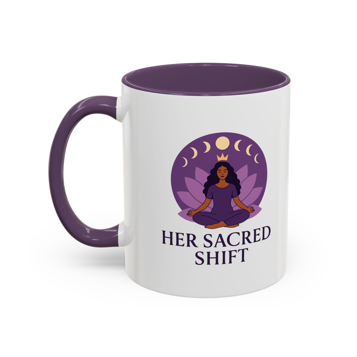 Her Sacred Shift Logo Mug – Crown Chakra Energy (11oz / 15oz)