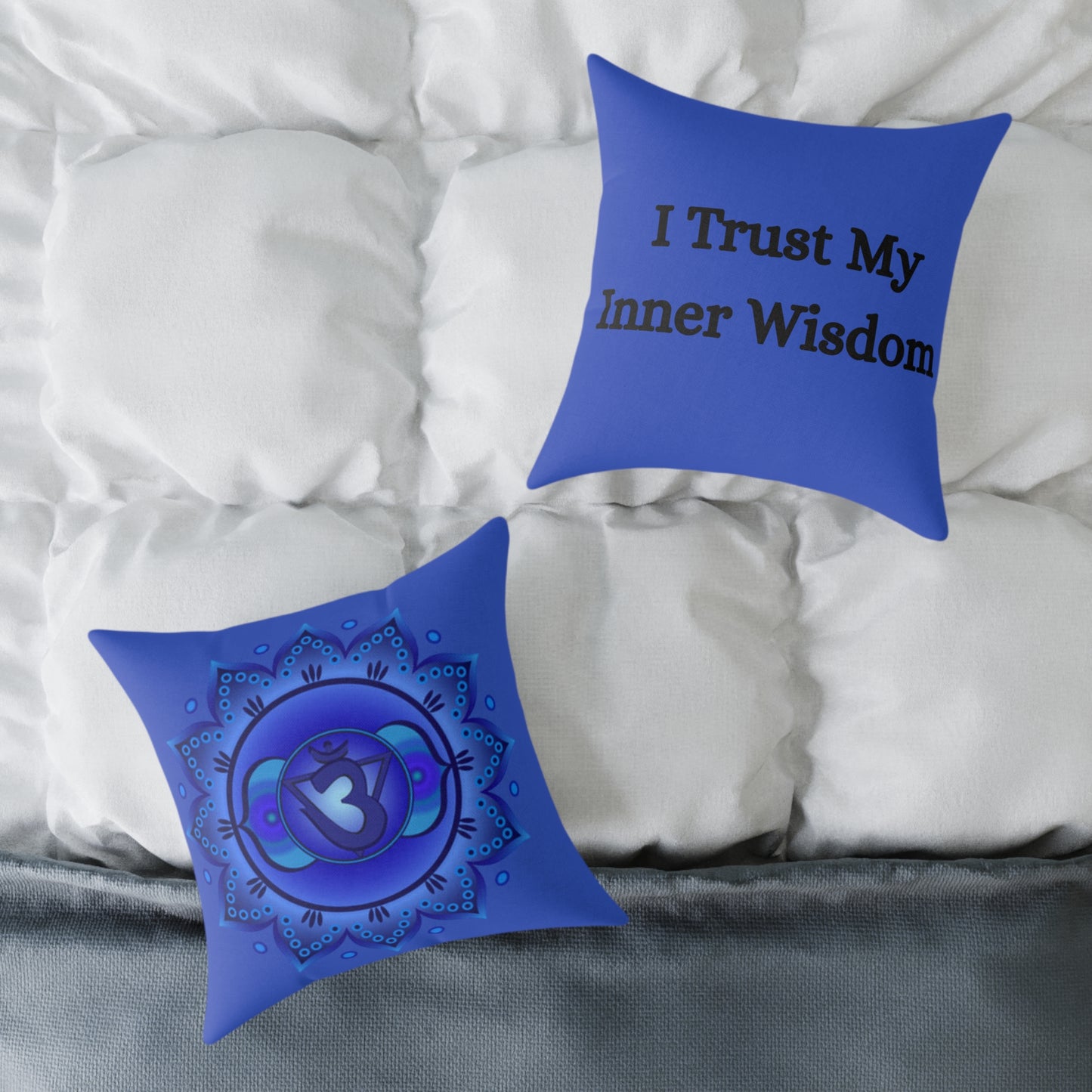 Third Eye Chakra Throw Pillow – “I Trust My Inner Knowing” | 18x18- Full Color