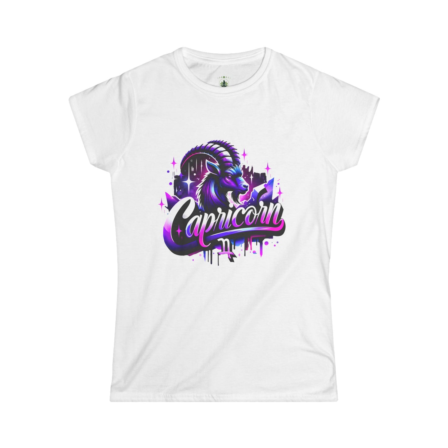 Capricorn Zodiac T-Shirt – Bold Black & White Design 1
