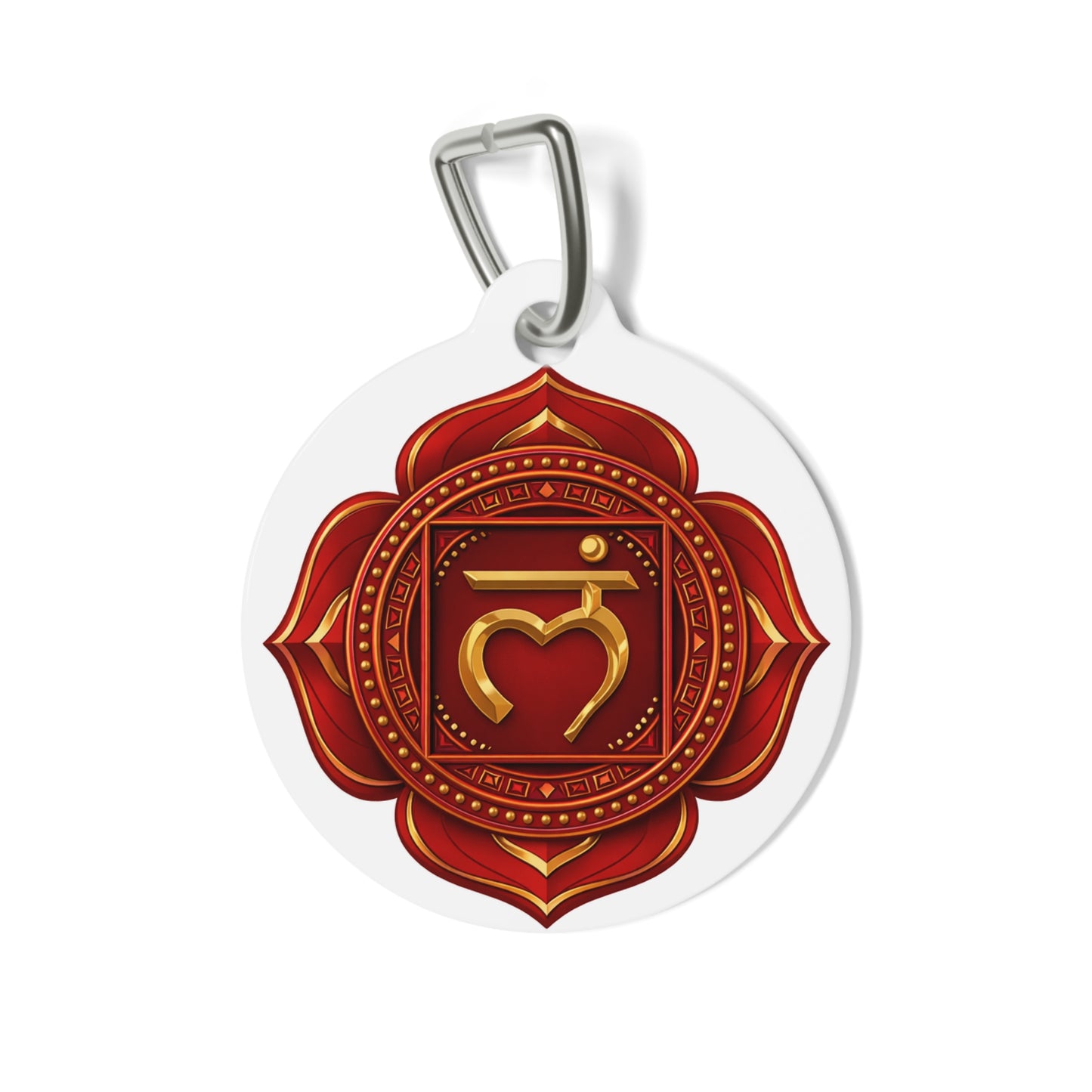 Root Chakra Pet Tag – Grounded Protection for Your Sacred Companion