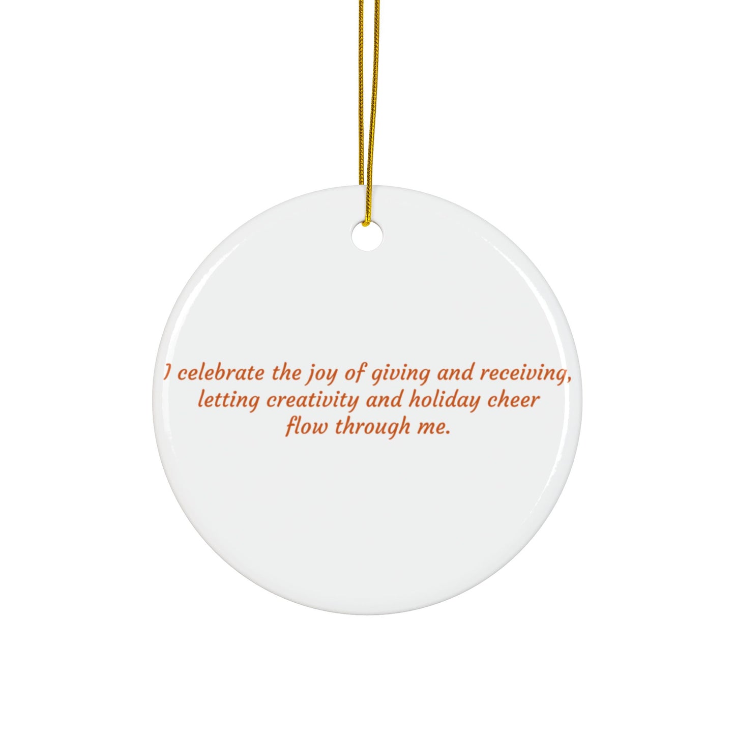 Ceramic Sacral Chakra Ornament – Flowing with Christmas Joy