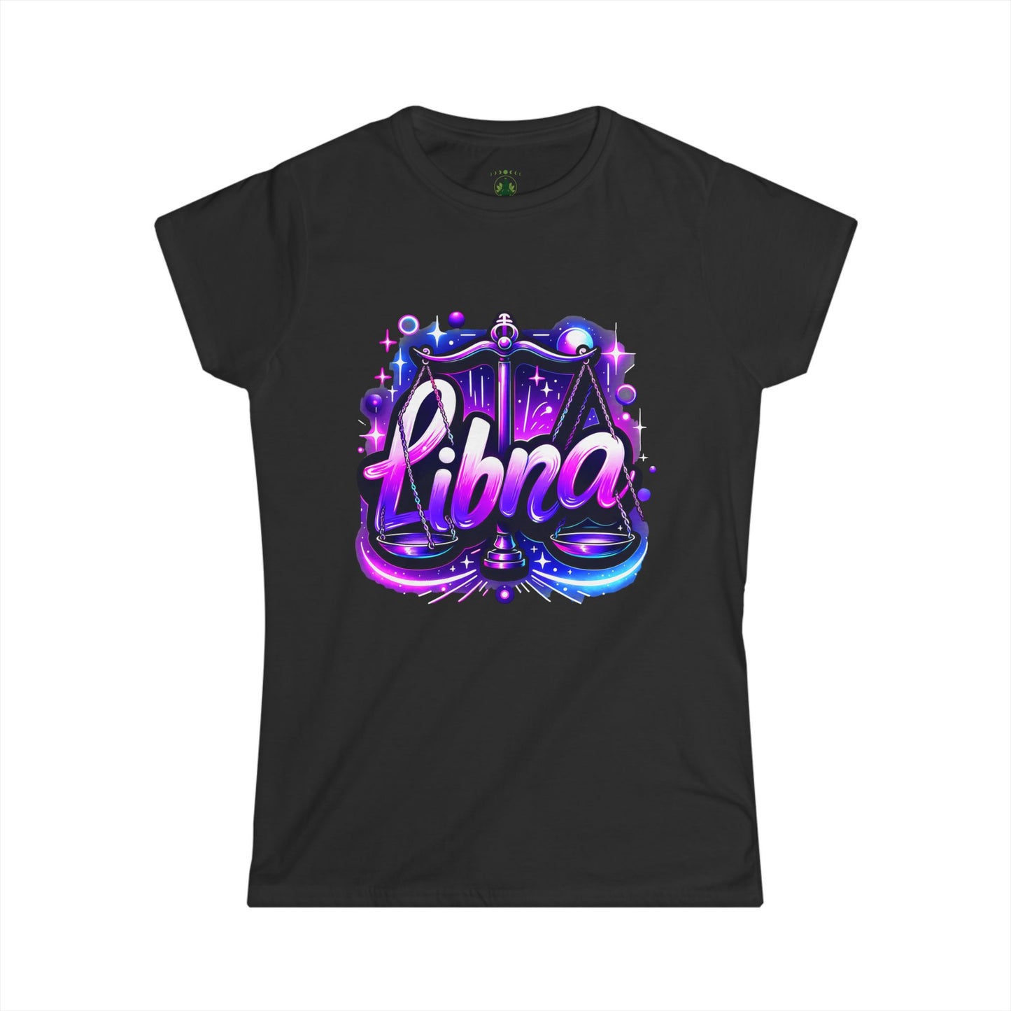Libra Zodiac T-Shirt – Bold Black & White Design 2