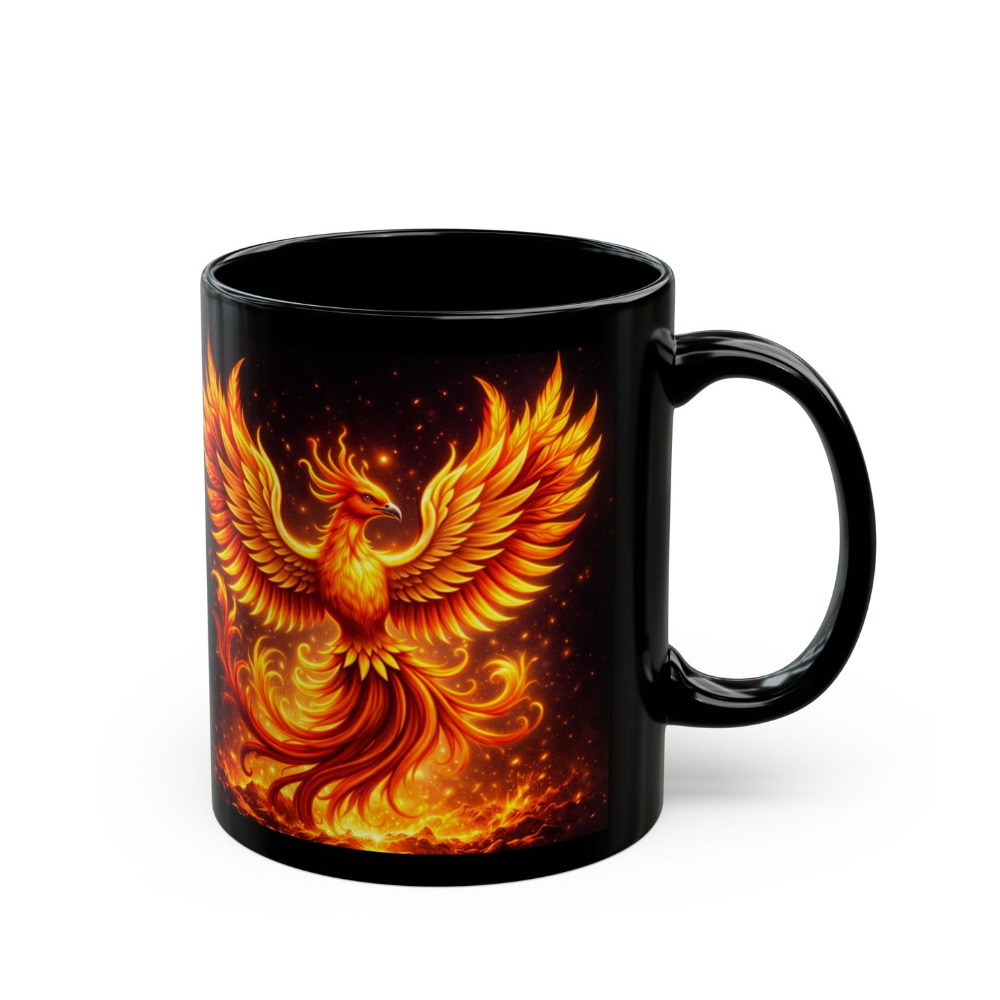 The Flame of Becoming – Phoenix Transformation Mug