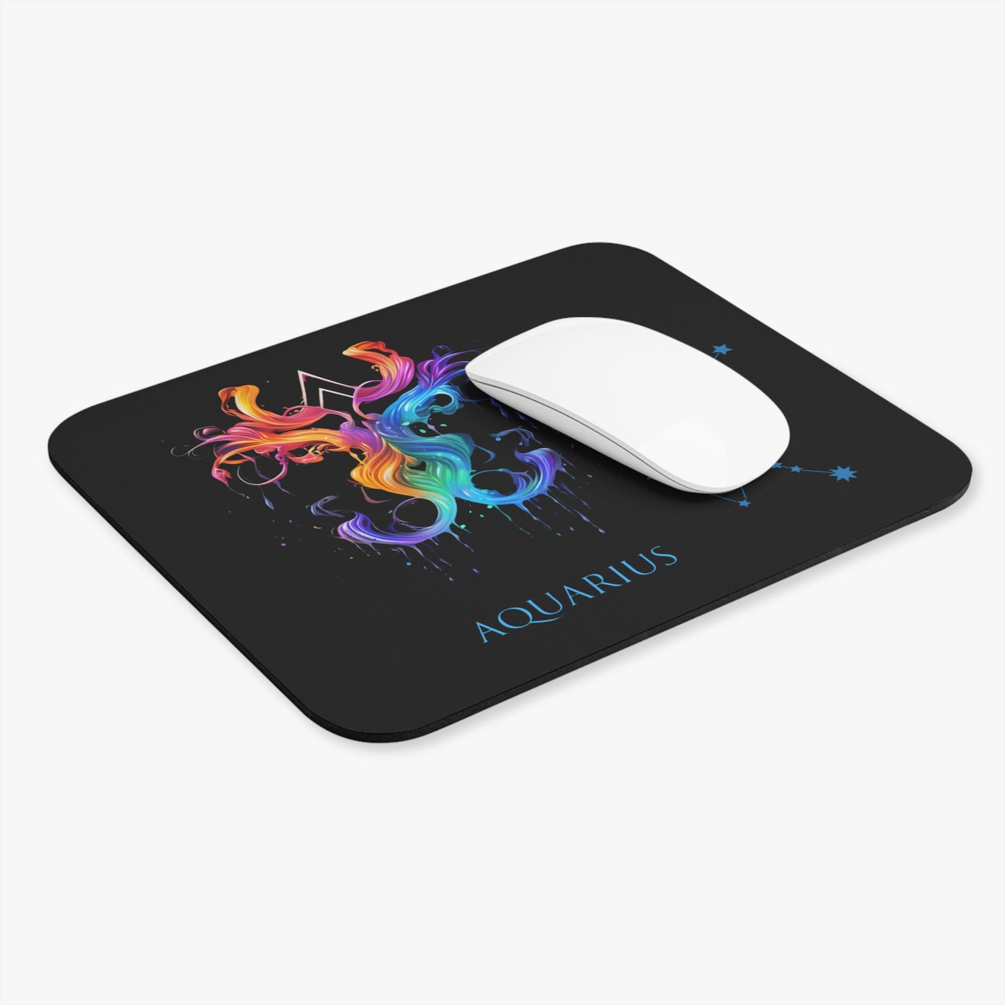 Aquarius Zodiac Mouse Pad – Cosmic Water-Bearer Art & Constellation Design