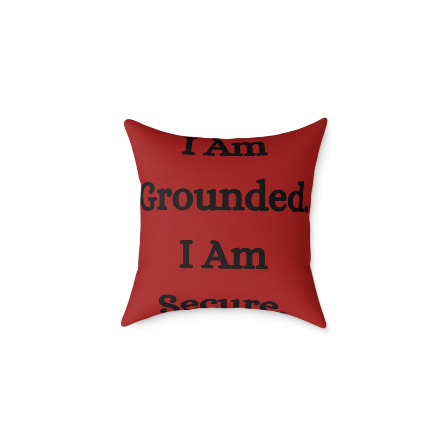 Root Chakra Throw Pillow – I Am Grounded, I Am Secure - Full Color