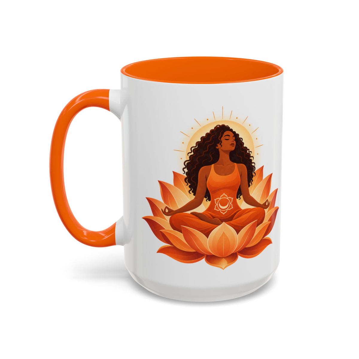 Sacred Becoming™ Sacral Chakra Mug — Lotus Meditation Edition | 11oz & 15oz