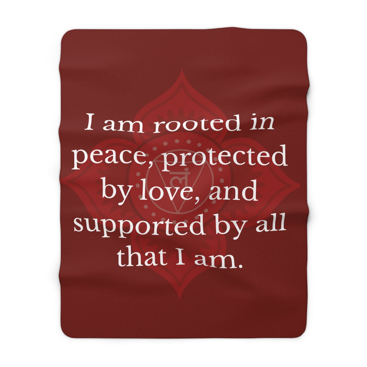 Root Chakra Premium Sherpa Blanket — Grounding, Stability & Sacred Support
